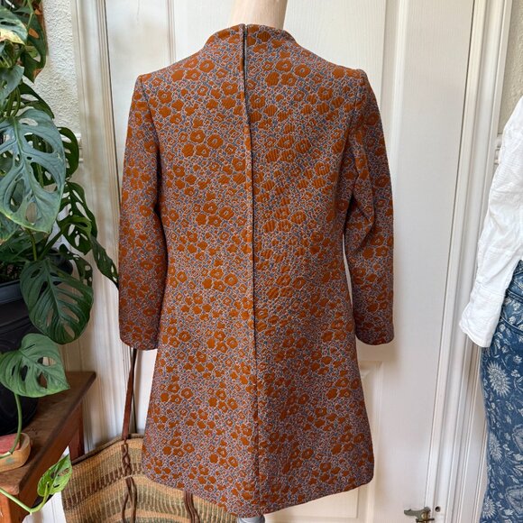 Late 1960s Double Knit A Line Mini Dress Band Box by Stephanie Q - Picture 4 of 9